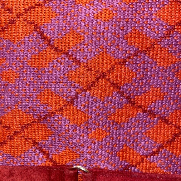 Authentic Jamin Puech crocheted handbag in orange and pink argyle - Picture 5 of 5